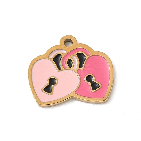304 Stainless Steel Enamel Charms LS-STAS-P388-19L-G-1