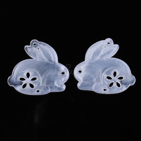 Transparent Acrylic Connector Charms OACR-K005-01-1