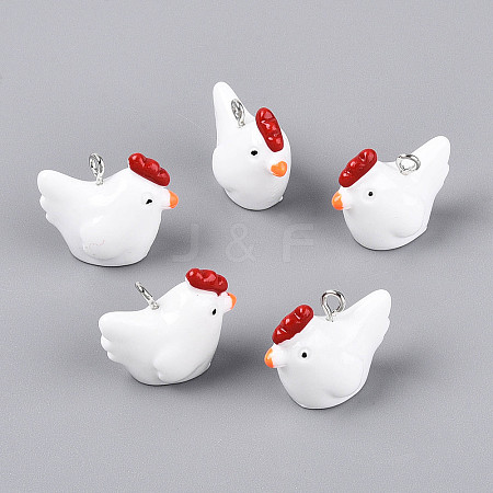 Opaque Resin Pendants RESI-S356-068-1
