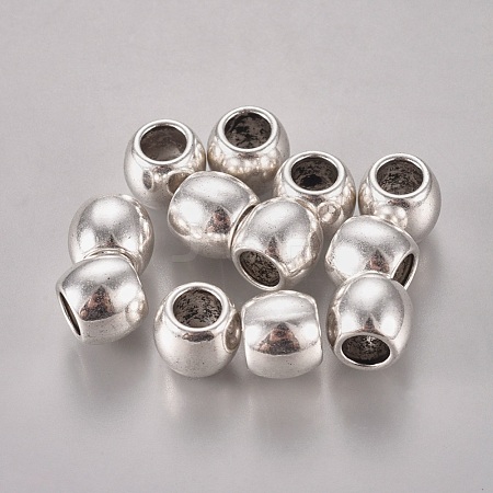 Tibetan Style Alloy European Beads TIBEB-Q061-06AS-RS-1
