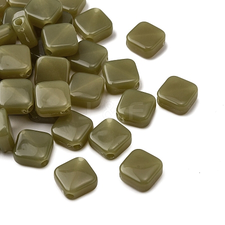 Opaque Acrylic Beads OACR-WH0055-02B-1