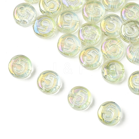 Electroplate Glass Beads EGLA-YW0005-02E-1