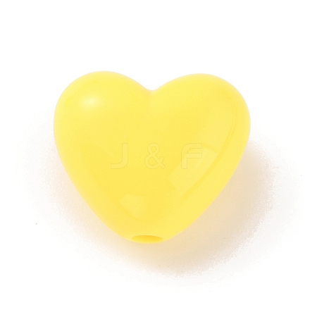 Opaque Acrylic Beads SACR-WH0005-06F-1