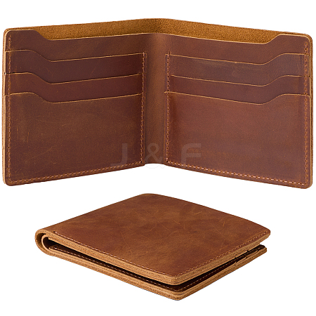 Rectangle Leather Credit Card Wallets for Men AJEW-WH20007-07C-1