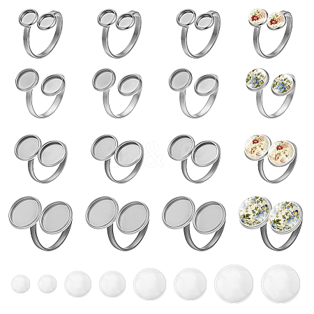 DIY Round Cuff Ring Making Kits DIY-UN0008-10-1