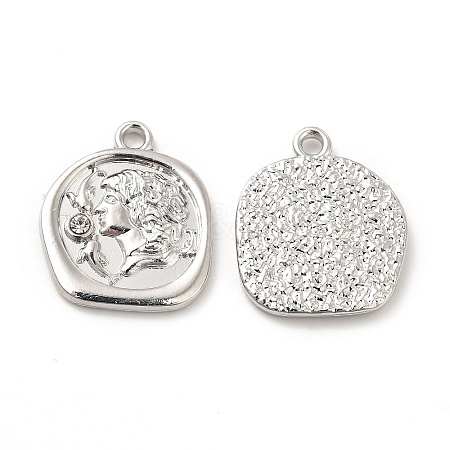 Rack Plating Alloy Rhinestone Pendants FIND-G044-16P-1