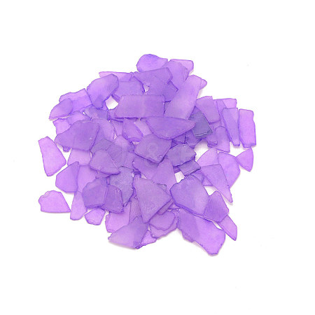 Ocean Series Frosted Glass Cabochons LS-GLAA-WH0031-06B-1