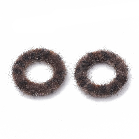 Faux Mink Fur Covered Linking Rings X-WOVE-N009-08B-1