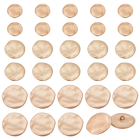 30Pcs 3 Styles 1-Hole Alloy Shank Button FIND-NB0005-82MG-1