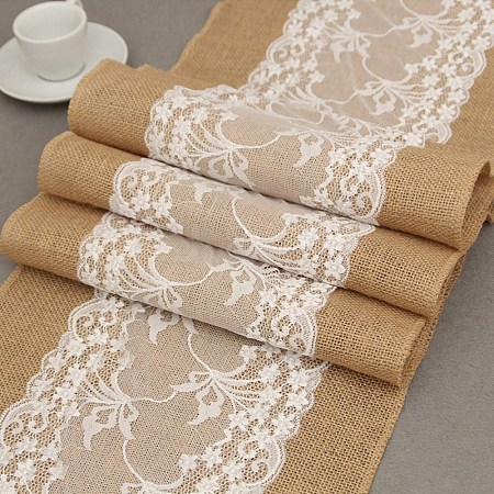 Jute Cloth & Lace Table Runners HULI-PW0002-131A-1