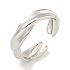 Non-Tarnish Twist 304 Stainless Steel Open Cuff Finger Rings for Unisex RJEW-P114-07P-1