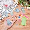 DIY 5D Astronaut & Planet & Rocket Diamond Painting Keychain Kit DIY-WH0195-70A-3