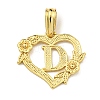 Heart Brass Pendants KK-I714-04G-D-1