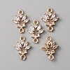 Brass Crystal Rhinestone Connector Charms KK-WH0044-97-2