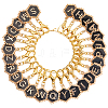 26Pcs Alloy Enamel Pendant Locking Stitch Markers HJEW-SC00139-5