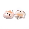 Opaque Resin Pendants RESI-J023-15H-2