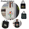 DIY Canvas Bag Flower Embroidery Kits DIY-WH0374-84B-5