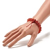 Natural Carnelian Round Beads Stretch Bracelet BJEW-JB07235-04-3