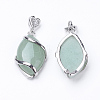 Natural Green Aventurine Pendants G-E423-01P-2