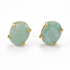Natural & Synthetic Gemstone Stud Earrings EJEW-L196-04-2