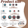 Alloy Coin Screwback Rivets DIY-NB0013-18-2