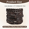 1Bag Mixed Styles Adjustable PU Leather Cord Braided Bracelets for Unisex BJEW-CL0001-47B-2