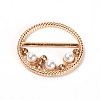 Alloy Resin Imitation Pearl Buckles JEWB-WH0014-07D-1
