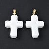 Handmade Lampwork with Brass Pendants LAMP-I030-01G-08-1