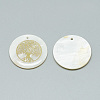 Freshwater Shell Pendants SHEL-Q016-020G-3