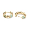 Brass Micro Pave Cubic Zirconia Huggie Hoop Earrings EJEW-A058-04G-2