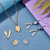 12Pcs 6 Style 304 Stainless Steel Pendants STAS-UN0027-36-4