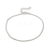 925 Sterling Silver Flat Round Link Chain Bracelets for Women BJEW-E101-01S-09-1