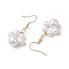 Round Shell Pearl Beads Dangle Earrings EJEW-JE06318-6