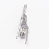 Brass Cubic Zirconia Pendants KK-B030-15A-P-1