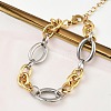 304 Stainless Steel Figaro Chain Bracelets for Women BJEW-A169-09GP-2