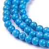 Synthetic Turquoise Beads Strands G-E525-4mm-15-3