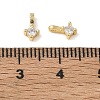 Brass Pave Clear Cubic Zirconia Charms CU-CBA9FFD-11G-04-3