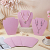 Bust Shaped Velvet Necklaces Jewelry Display Stands ODIS-WH0043-159B-4