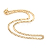 Brass Curb Chain Bracelets & Necklaces Jewelry Sets SJEW-JS01111-3