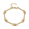 304 Stainless Steel Twited Rope Link Chain Bracelets for Women BJEW-A160-06G-4
