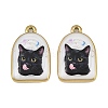 Printed 304 Stainless Steel Enamel Pendants SA-CBA1ED9-16G-03-1