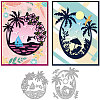 Beach Theme Carbon Steel Cutting Dies Stencils DIY-WH0309-1992-1