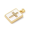 Brass Micro Pave Cubic Zirconia Pendants KK-S510-42G-01-2