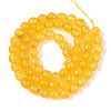 Dyed Natural White Jade Beads Strands G-T139-6mm-60-07-2