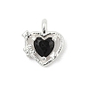 925 Sterling Silver Micro Pave Cubic Zirconia Pendants STER-Q002-02G-1