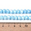 Anti-Tarnish Electroplate Rondelle Glass Beads Strands EGLA-T021-8mm-17-03-2