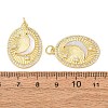 Brass Micro Pave Clear Cubic Zirconia Pendants KK-CBADE12-02A-G-3