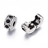 Brass Rhinestone European Clasps KK-N291-01AS-08-3