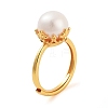 Round Natural Pearl Finger Rings STER-Z009-05G-1