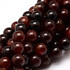 Dyed Natural Agate Round Beads Strands G-E321B-10mm-02-1